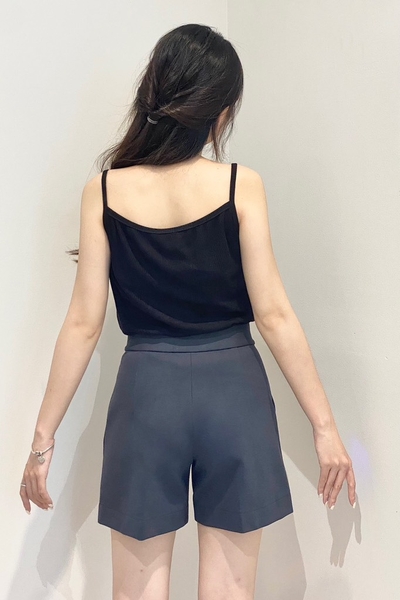 Quần sọt lưng thun ẩn, 1 nút, kaki thun