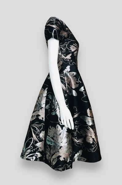 Đầm tiệc 6 mảnh cổ tròn, tay ráp xếp 2l