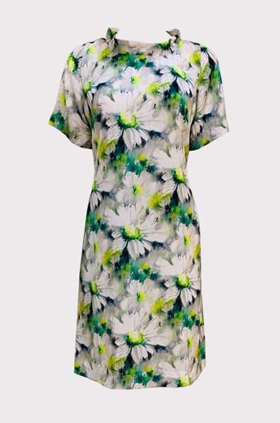 Đầm thuyền sau tim nơ sau tay ngắn