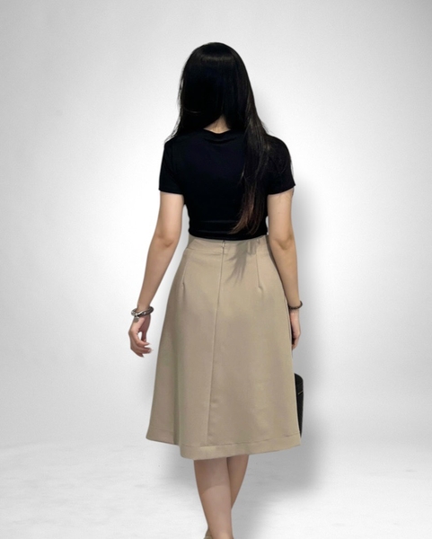 Váy A xẻ trước 2 túi,  2 lớp