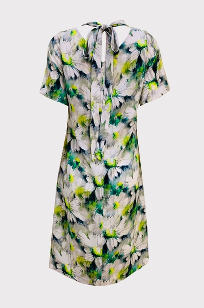 Đầm thuyền sau tim nơ sau tay ngắn