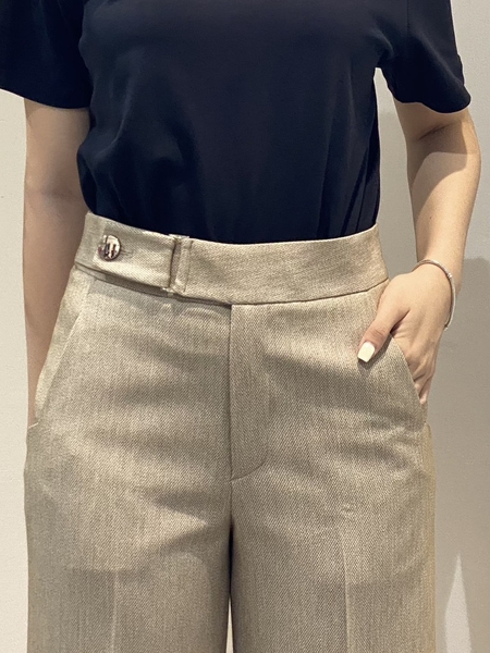 Quần suôn ủi li lưng 4f khoen nút