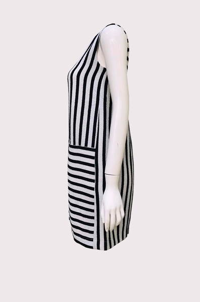 Đầm tunic phối sọc ngang xuôi