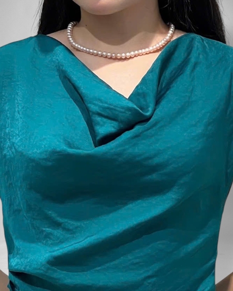 Đầm tiệc maxi cổ đổ