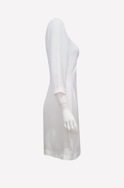 Đầm cổ V dún ngực, tay lỡ, túi, 2l