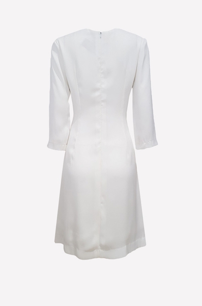 Đầm cổ V dún ngực, tay lỡ, túi, 2l