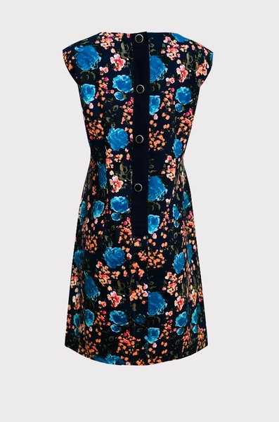Đầm tunic cổ V nẹp dk roban + nút