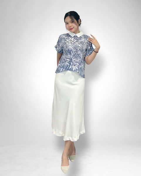 Áo sơ mi tay liền, nút sau