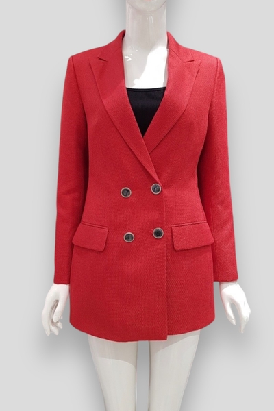 Áo vest phom dài nanton 2 hàng nút 2l - ĐỎ