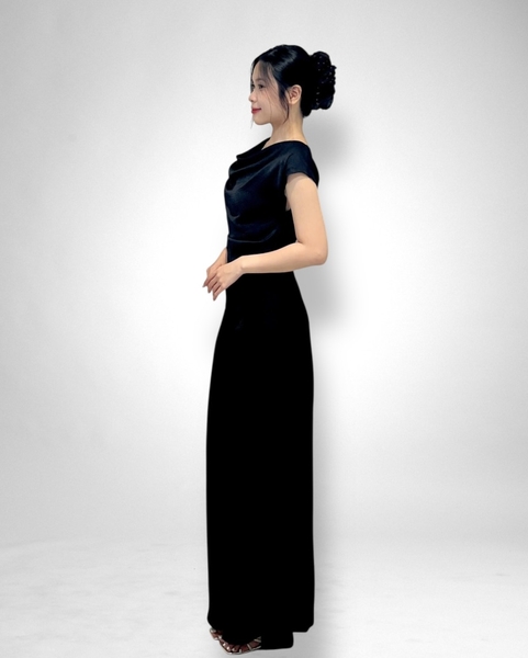 Đầm tiệc maxi cổ đổ