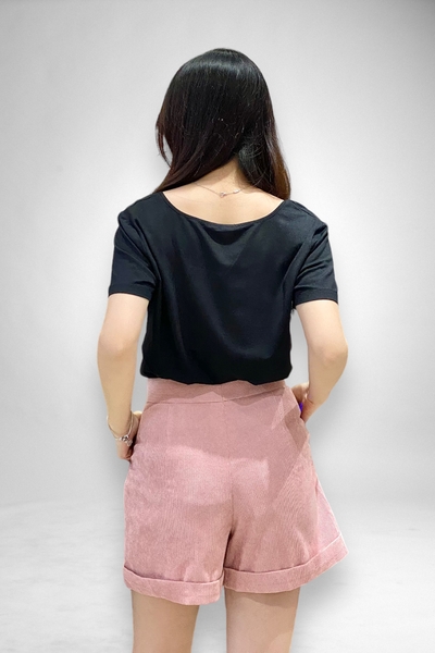 Quần sọt lưng liền túi xéo dún bèo