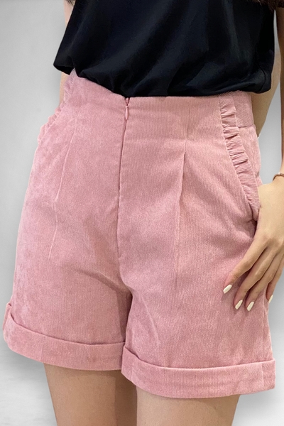Quần sọt lưng liền túi xéo dún bèo