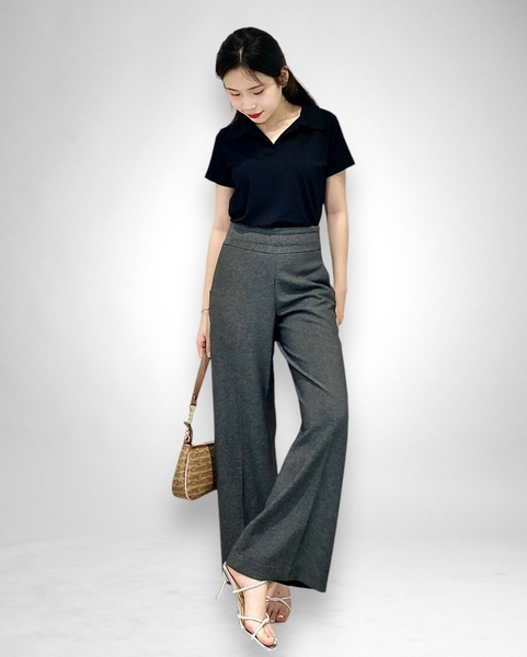 Quần ống loe lưng to viền, dk sau