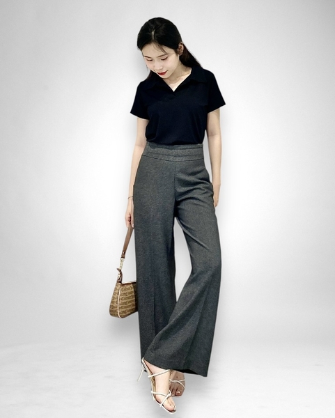 Quần ống loe lưng to viền, dk sau