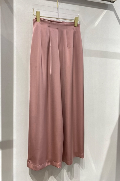 Quần tiệc ống rộng lưng luồn dây hồng