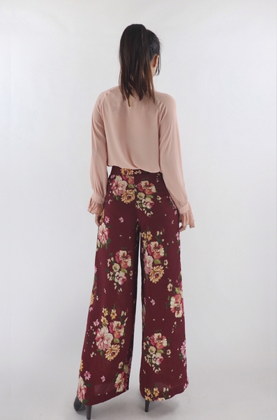 Quần ống suông xếp ben