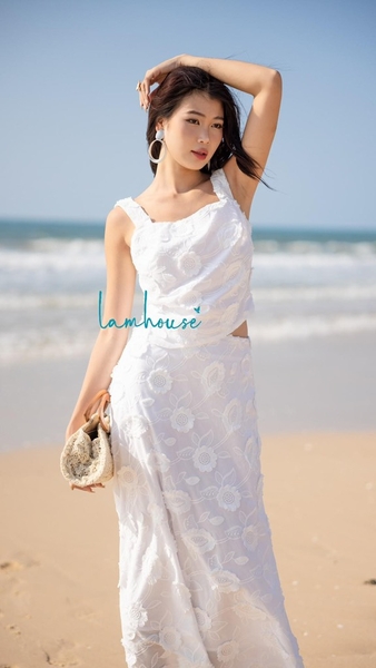 Chân Váy Đính Hoa