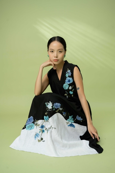 Đầm Phối Màu