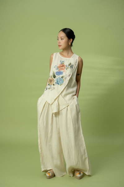 Áo Tà Đắp Mẫu Đơn