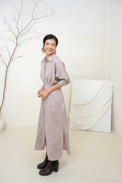 Đầm Sơ Mi Xếp Ly