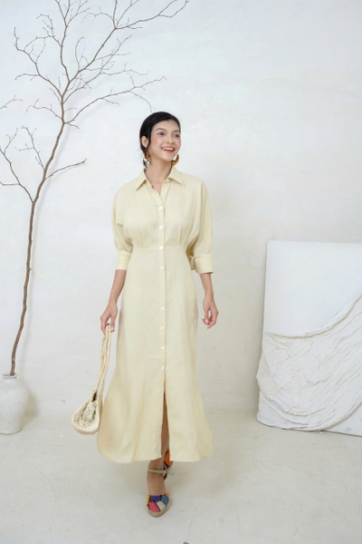 Đầm Sơ Mi Xếp Ly