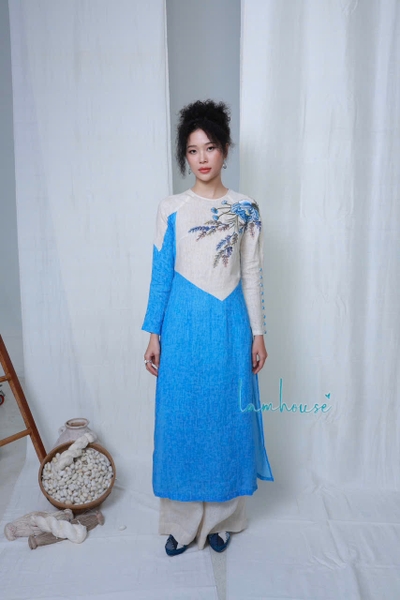 Áo Dài Linen Lam Hoa 3