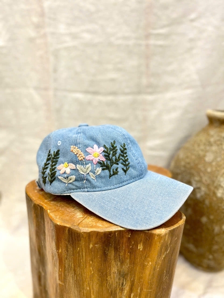 Mũ Thêu Light jean