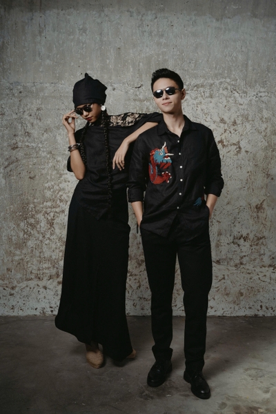 Linen Shirt Men Thêu Rồng