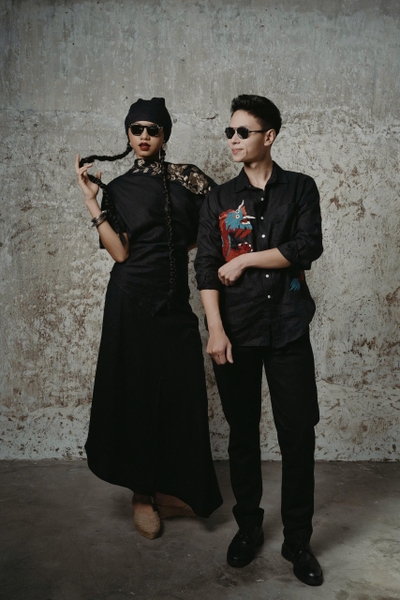 Linen Shirt Men Thêu Rồng