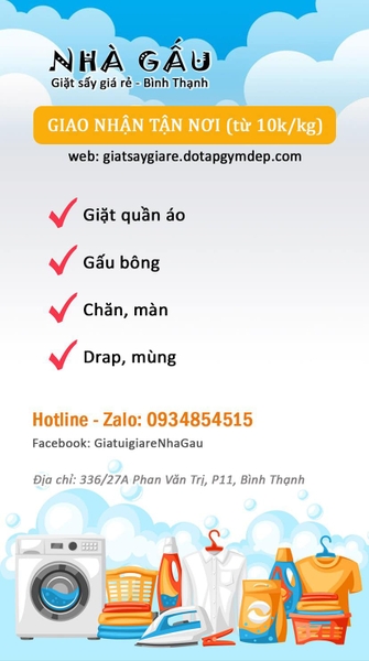 Dịch vụ Giặt Ủi - Giao Nhận tận nơi