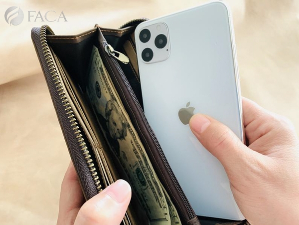 ví da nữ chứa được điện thoại