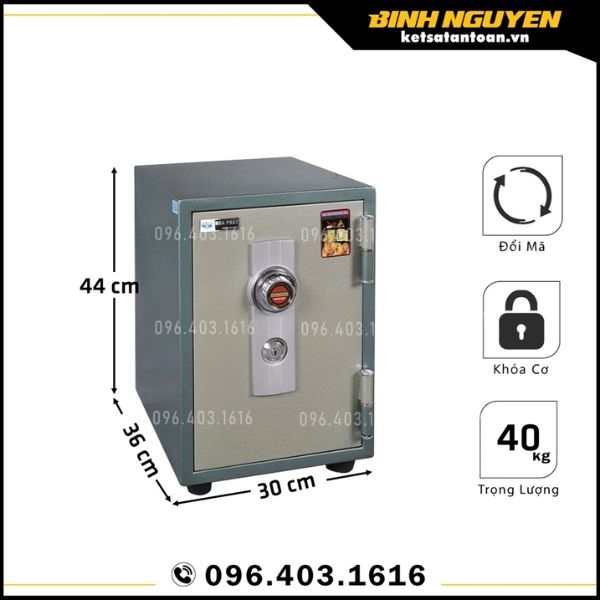 KÉT SẮT CHỐNG CHÁY HÒA PHÁT MÃ SẢN PHẨM KS35D