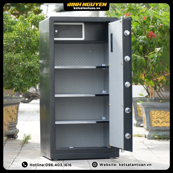 Nội thất két sắt safiron 120ls bọc nỉ kim cương 5 ngăn