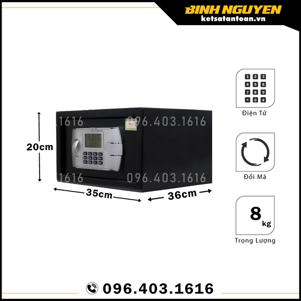 Két sắt khách sạn trumpsafe ts03 chính hãng giá rẻ tốt nhất