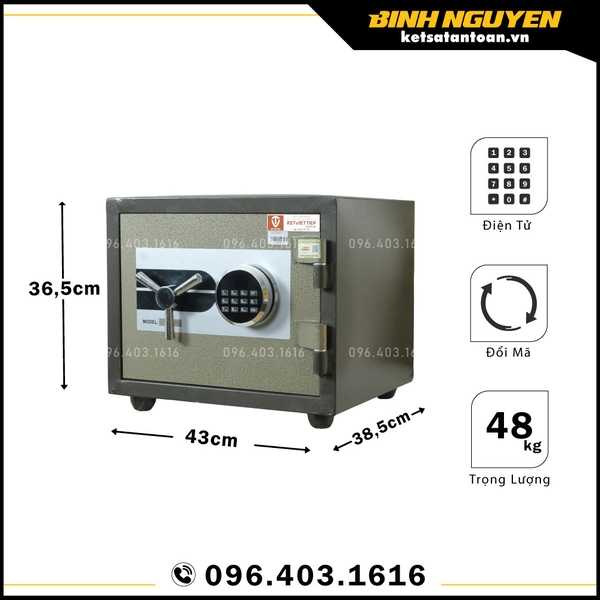 Két sắt việt tiệp điện tử kvt25 dt mini chính hãng giá rẻ