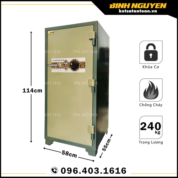 Két sắt cỡ lớn knhsc k223 khoá cơ đổi mã chính hãng