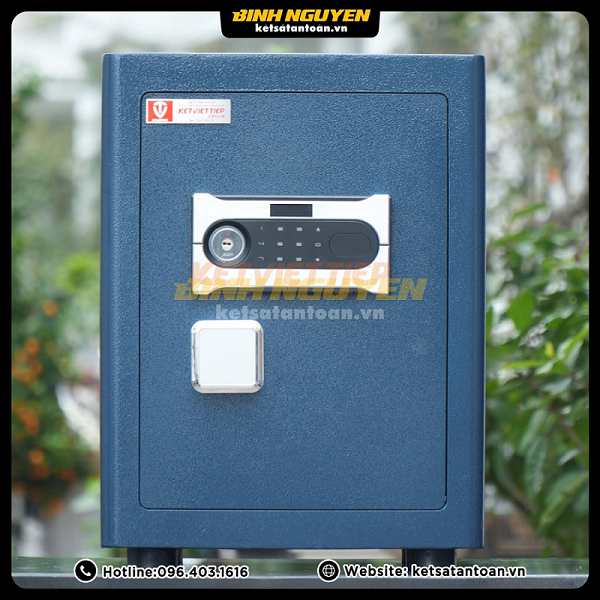 Két sắt điện tử việt tiệp kvtsc65 màu xanh, thép đúc đặc, bảo mật