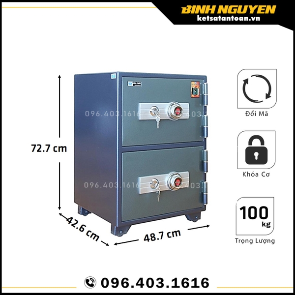 Két sắt hòa phát chống cháy ks50t2k1c1