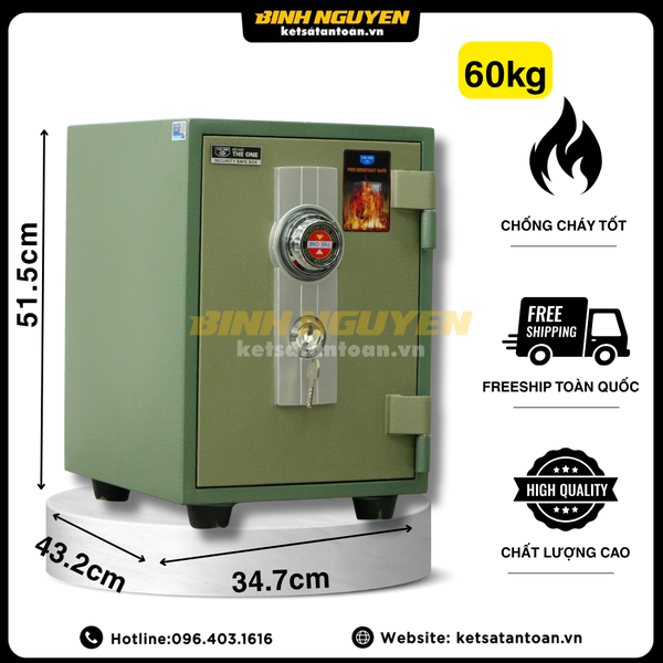 Két sắt hòa phát the one ks60d khóa cơ đổi mã chống cháy