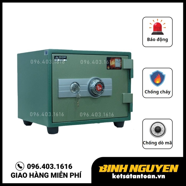 Két sắt mini hòa phát ks45n khóa cơ có báo động