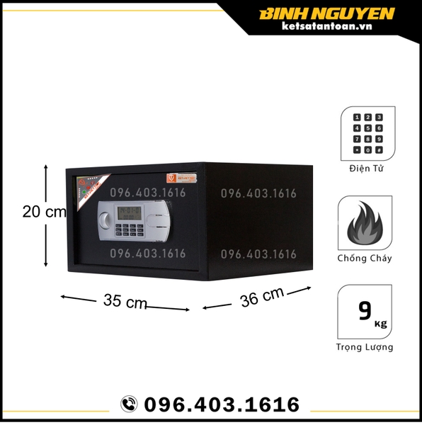 Két sắt khách sạn việt tiệp ks35dt khóa điện tử nhỏ gọn đựng tài liệu tiện lợi