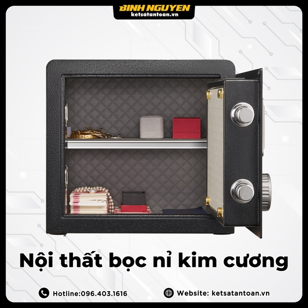 Két sắt mini nhập khẩu safiron 35ls vân tay điện tử kết nối điện thoại