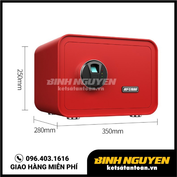 Két sắt mini vân tay kd25s cài đặt 30 vân tay nội thất bọc da sang trọng