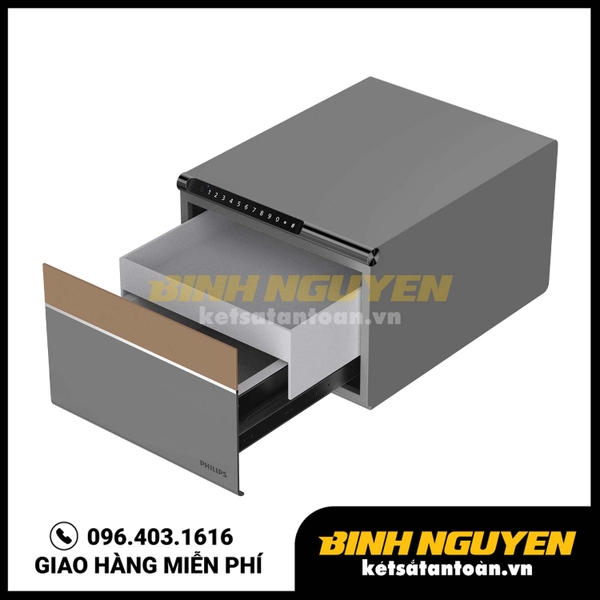 Két sắt mini nhập khẩu thông minh philips sbx102 khóa vân tay điện tử