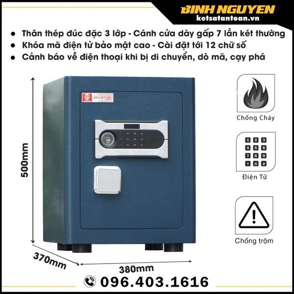 Két Sắt Siêu Cường Việt Tiệp KVTSC166DT Khóa Điện Tử