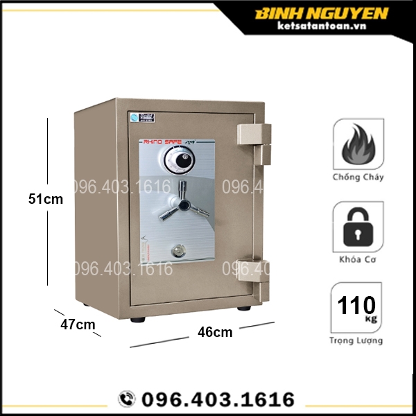 Két sắt solid slrs-60kc khóa cơ chống cháy hàn quốc chính hãng