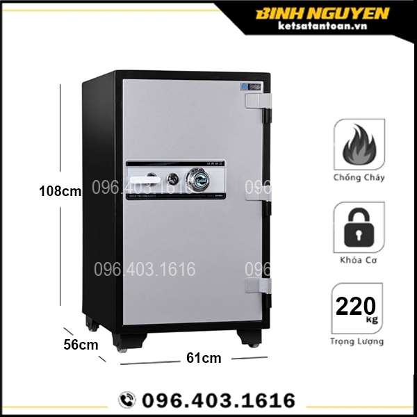 Két sắt solid sls-108c khóa cơ hàn quốc