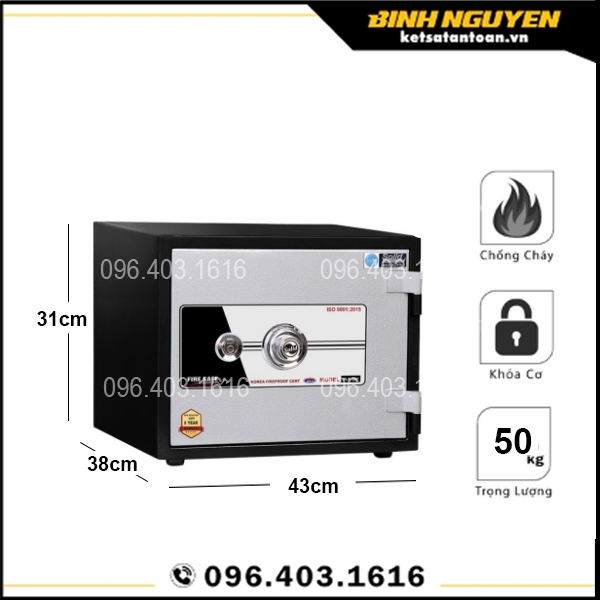 Két sắt solid sls-31c mini khóa cơ hàn quốc chính hãng