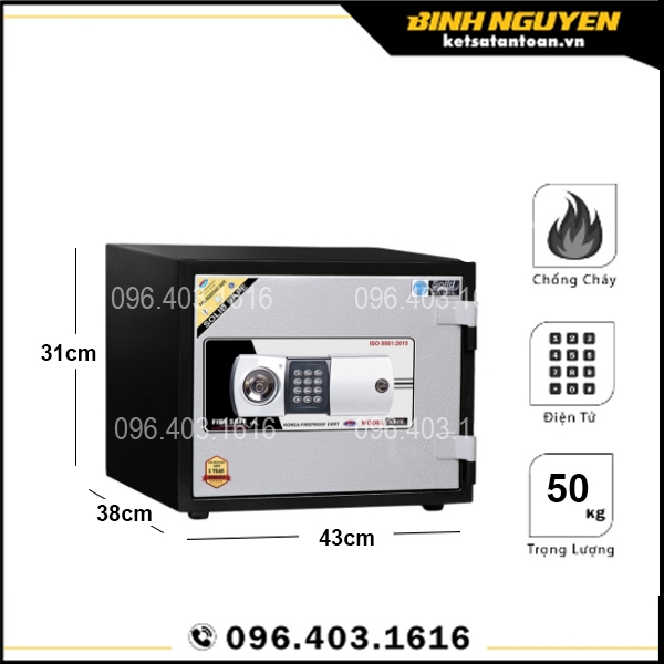 Két sắt solid sls-31e điện tử mini chống cháy hàn quốc