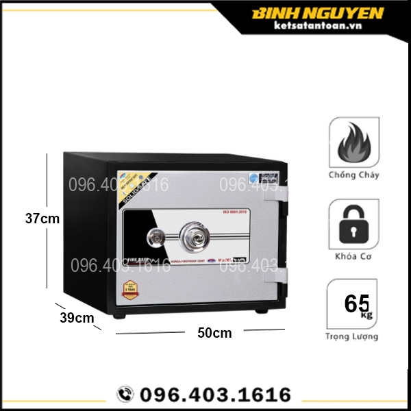 Két sắt solid sls-37c mini khóa cơ chống cháy hàn quốc